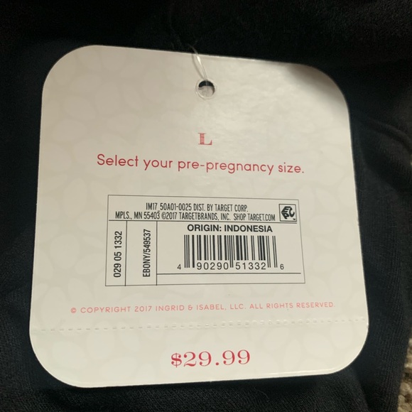 NWT Isabel Maternity Black Dress Large - Picture 5 of 6